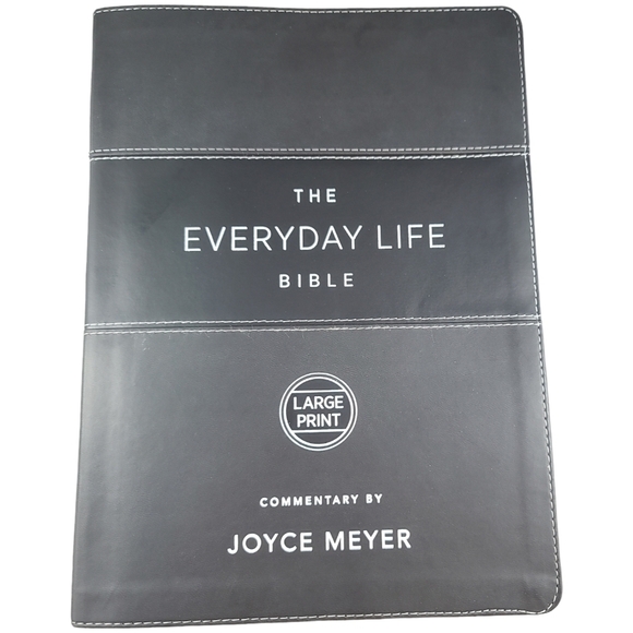 The Everyday Life Bible Joyce Meyer Study Bible Amplified Large Print - Picture 2 of 5